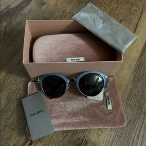 MIU MIU Azure Cat Eye Sunglasses NWT